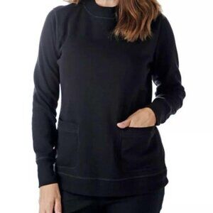 Isaac Mizrahi Black Pullover Crew NeckSweatshirt Size XS bin 1Y